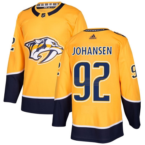 Adidas Nashville Predators #92 Ryan Johansen Yellow Home Authentic Stitched Youth NHL Jersey->youth nhl jersey->Youth Jersey